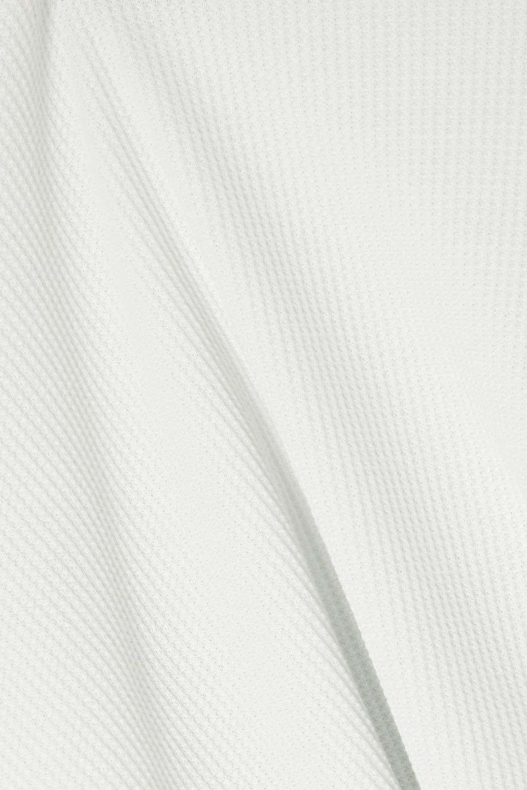 TWENTY MONTRÉAL Everest Thermal cropped asymmetric waffle-knit jersey top