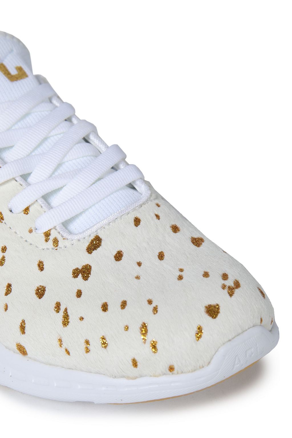 APL ATHLETIC PROPULSION LABS TechLoom Pro glittered calf hair and neoprene sneakers