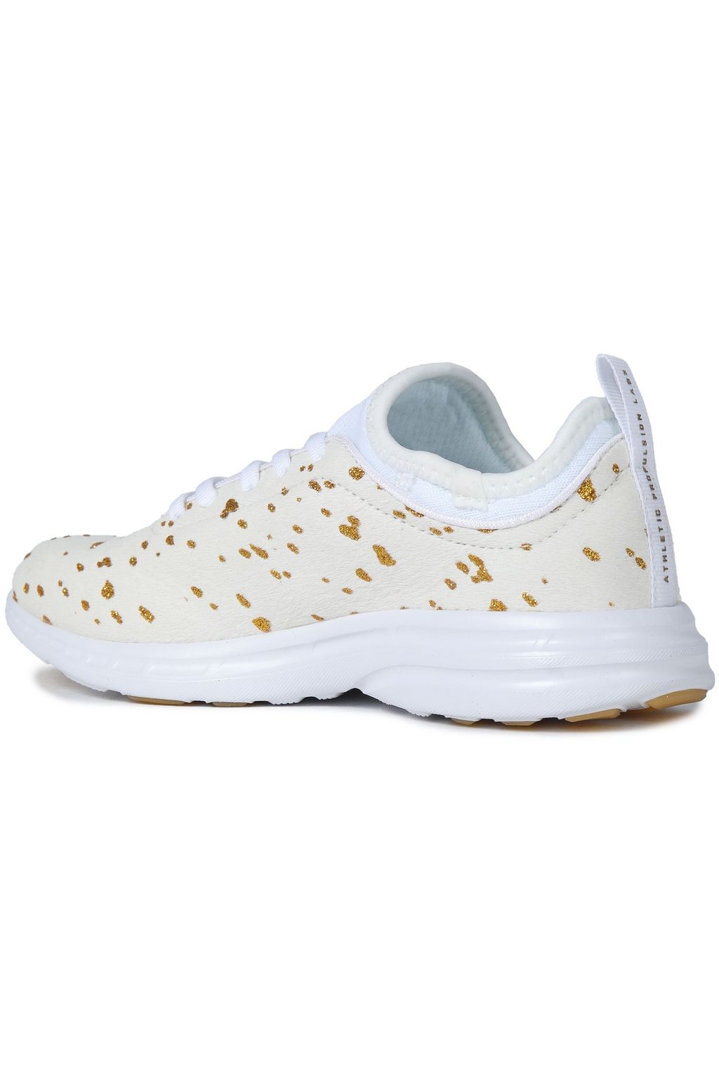 APL ATHLETIC PROPULSION LABS TechLoom Pro glittered calf hair and neoprene sneakers