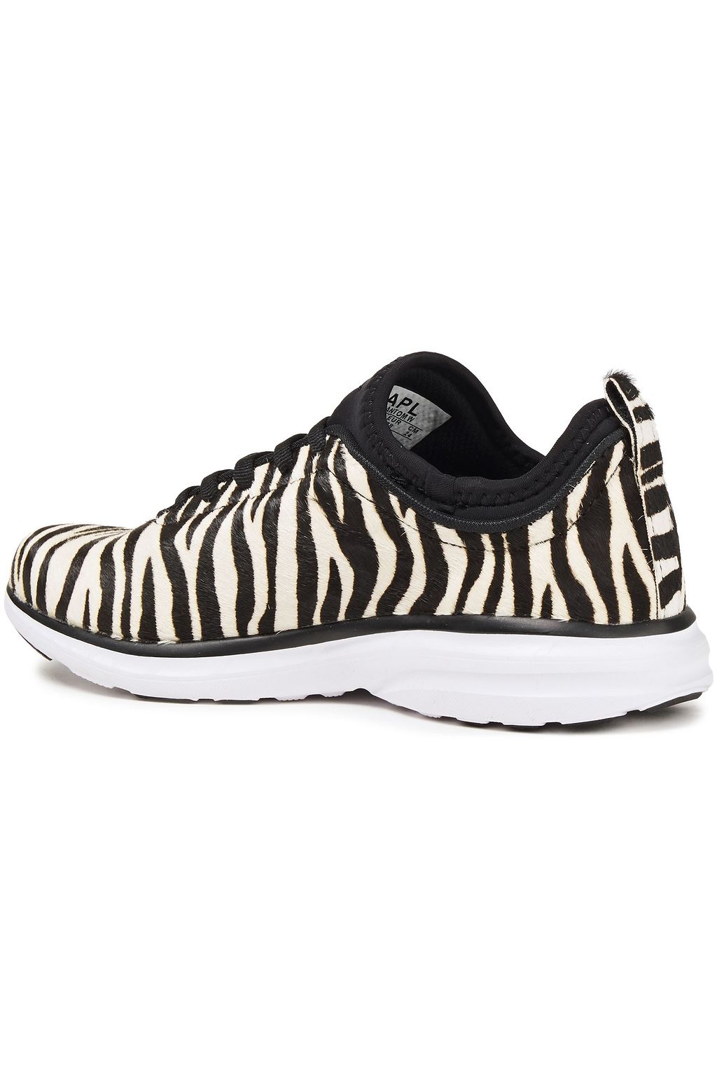 APL ATHLETIC PROPULSION LABS TechLoom Pro zebra-print calf hair and neoprene sneakers