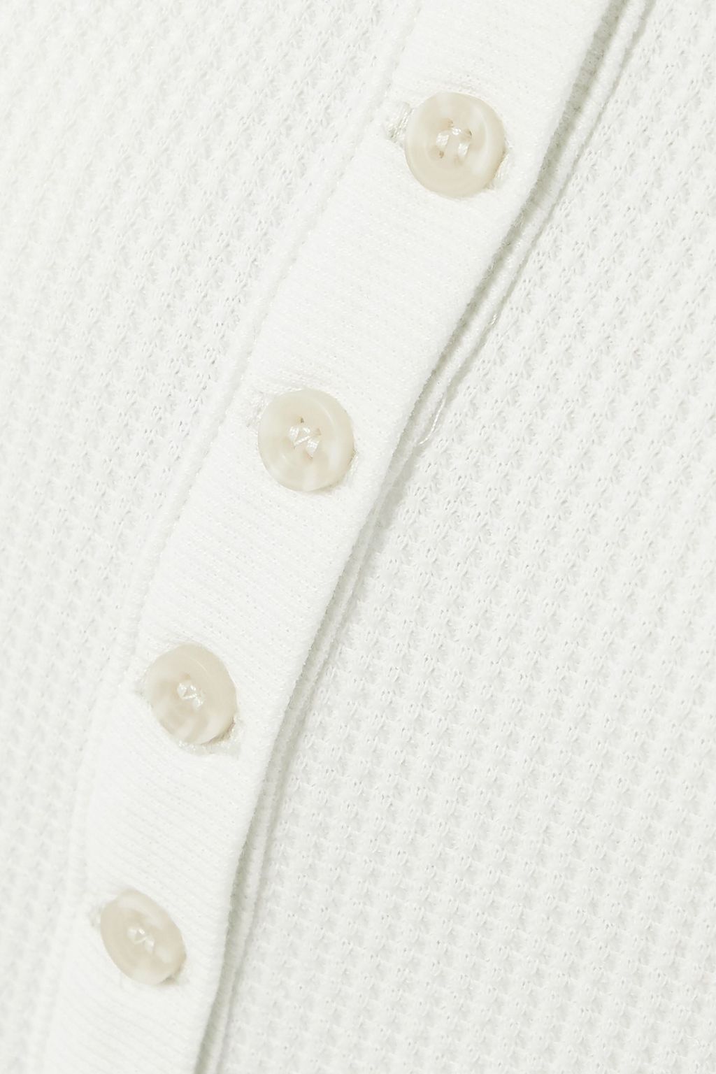 TWENTY MONTRÉAL Cropped waffle-knit tank