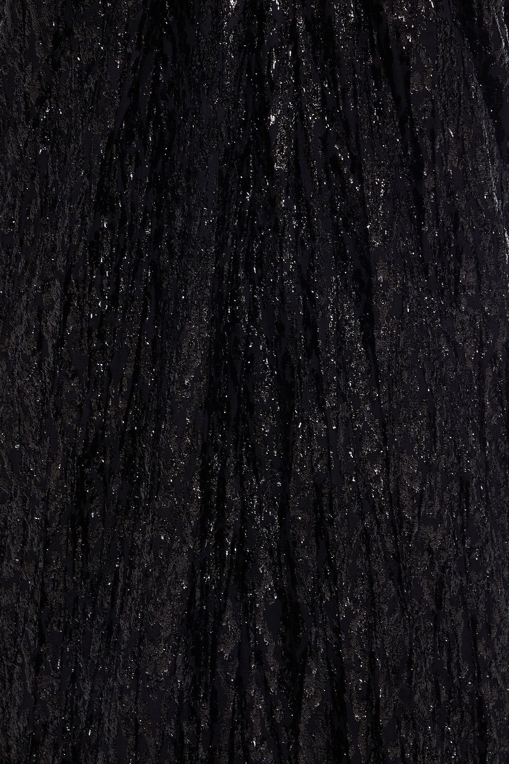 SAINT LAURENT Strapless gathered metallic fil coupé mini dress