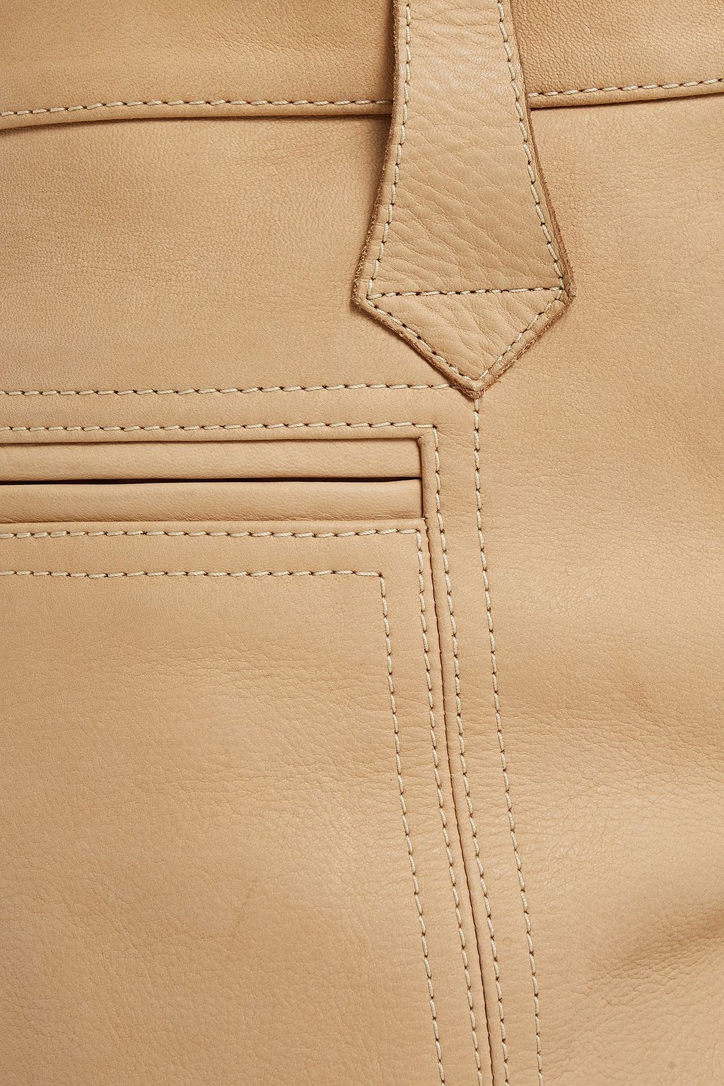 SAINT LAURENT Leather kick-flare pants