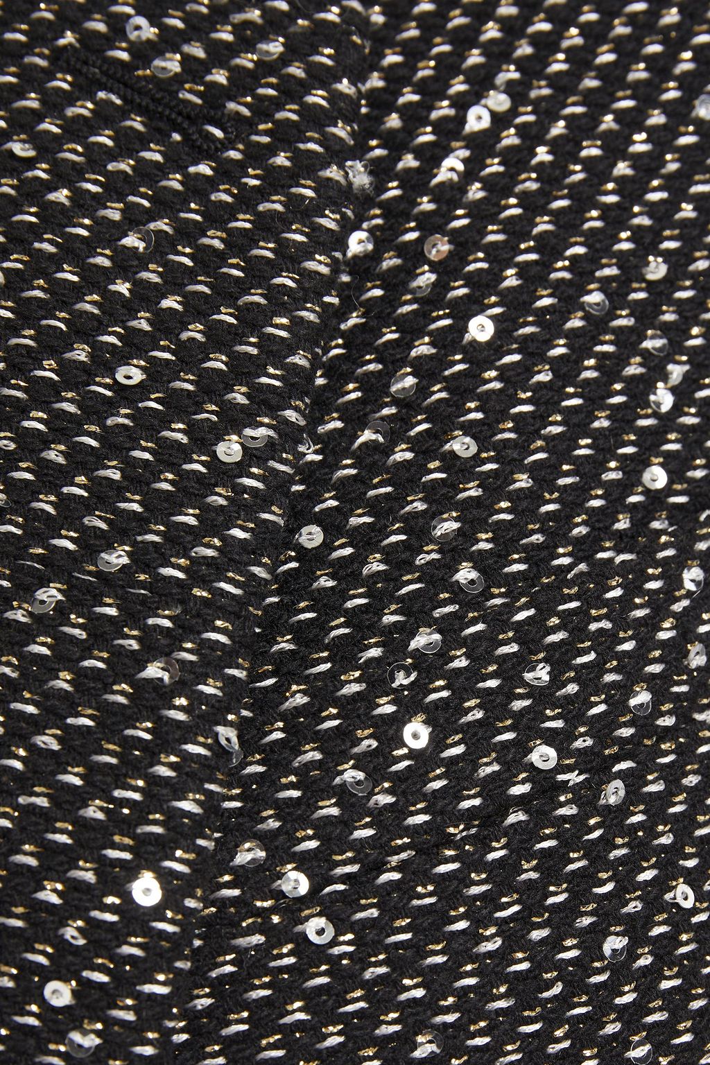 SAINT LAURENT Sequin-embellished metallic tweed blazer