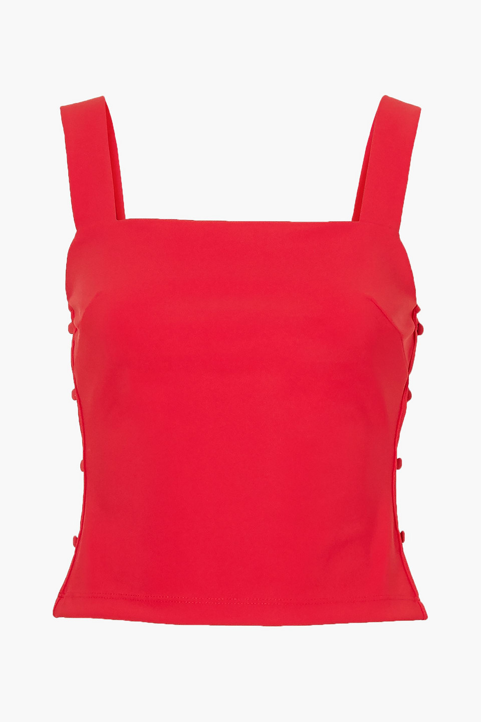 Marcia Taxi Girl Cropped Cutout Stretch-jersey Top In Red