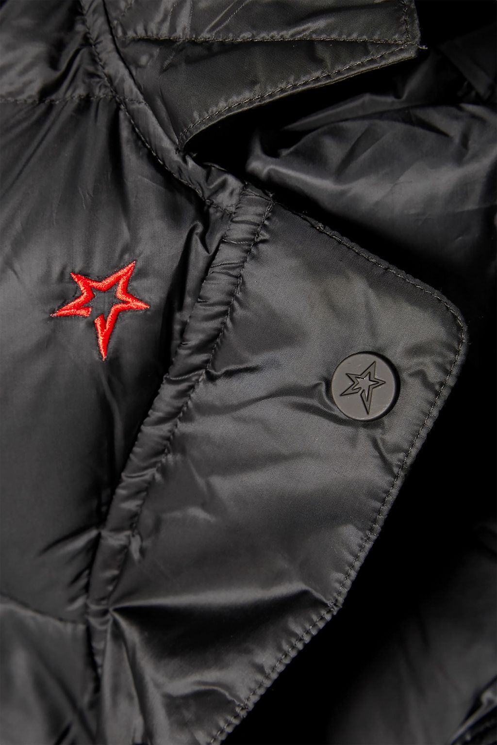 PERFECT MOMENT Oversized hooded quilted shell down jacket