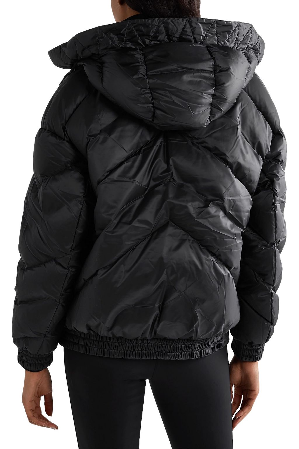 PERFECT MOMENT Oversized hooded quilted shell down jacket