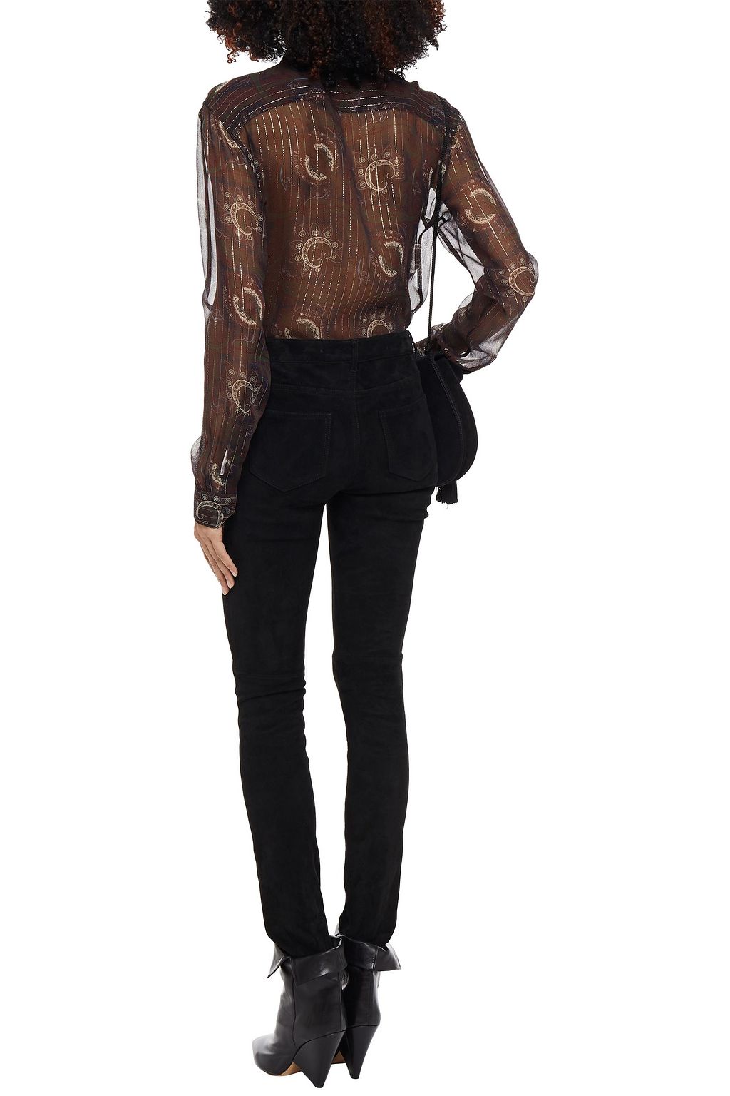 SAINT LAURENT Suede skinny pants