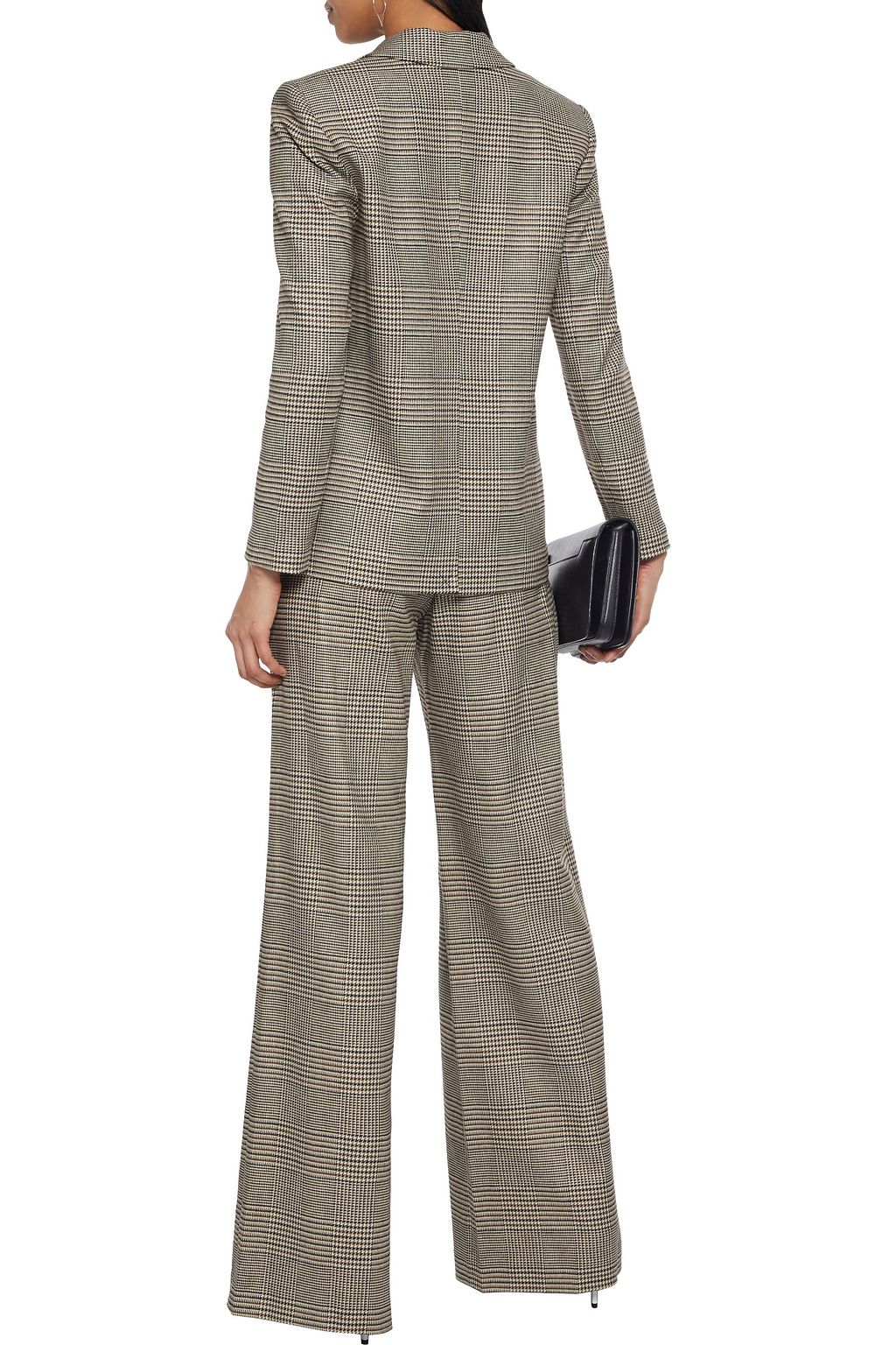 ALICE + OLIVIA Bergen double-breasted Prince of Wales checked woven blazer