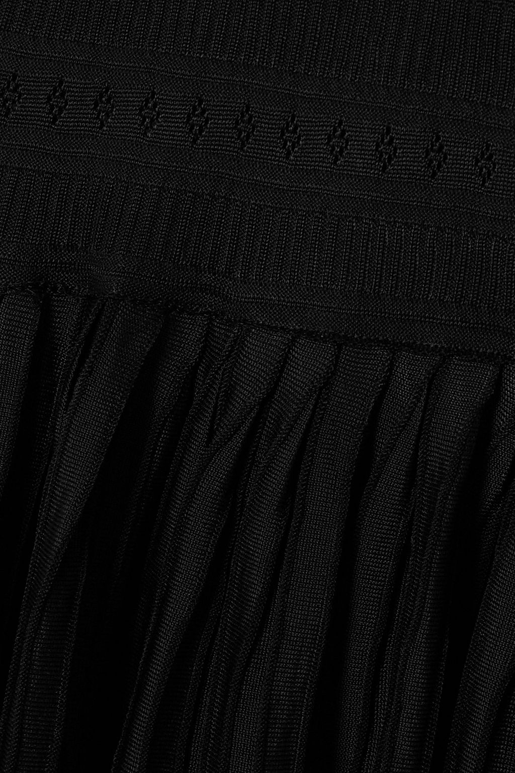 RABANNE Chain-embellished pointelle-knit mini dress
