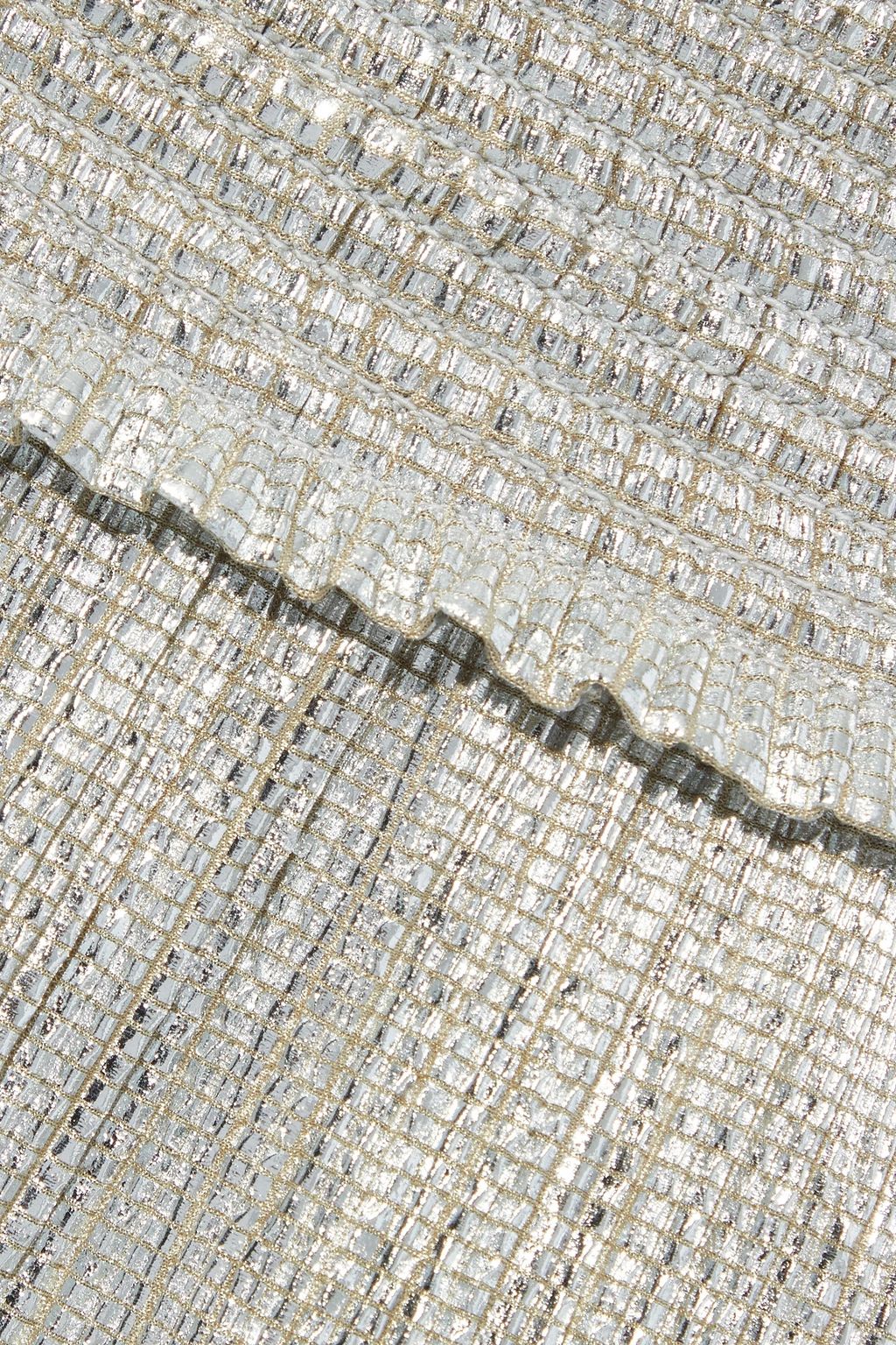 A.L.C. Isla shirred textured-lamé mini skirt