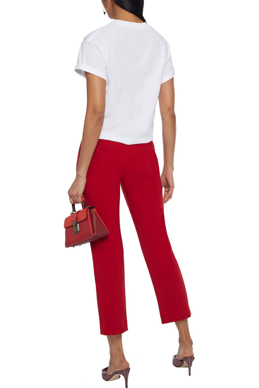 ALICE + OLIVIA Stacey cropped cady slim-leg pants