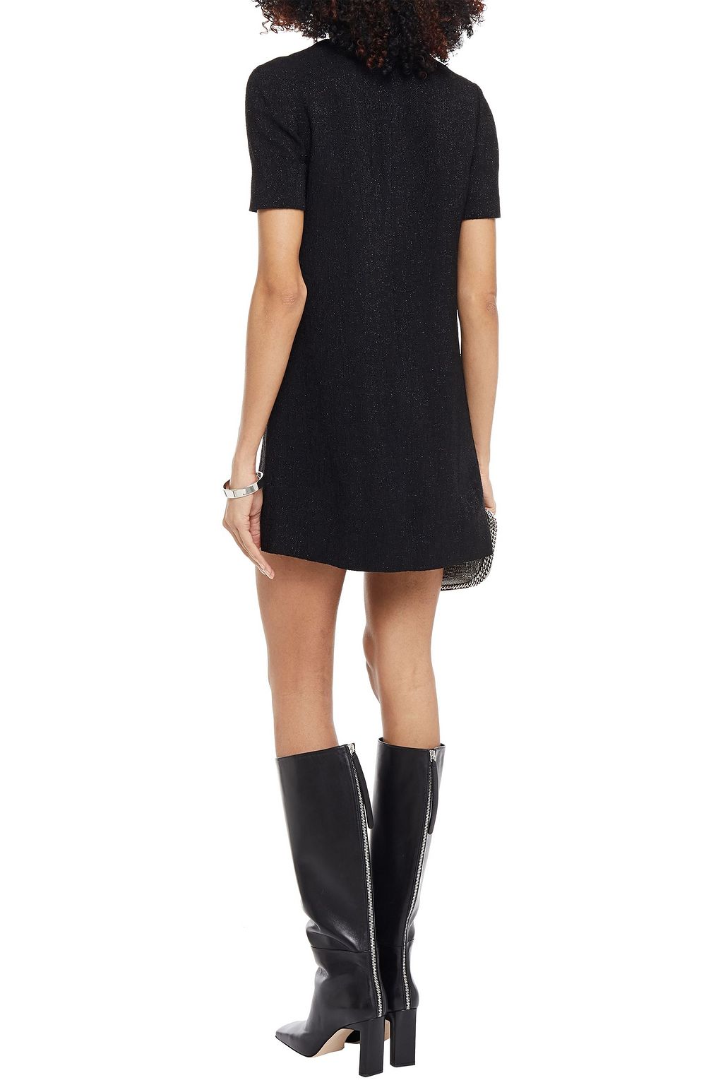 SAINT LAURENT Metallic jacquard mini dress