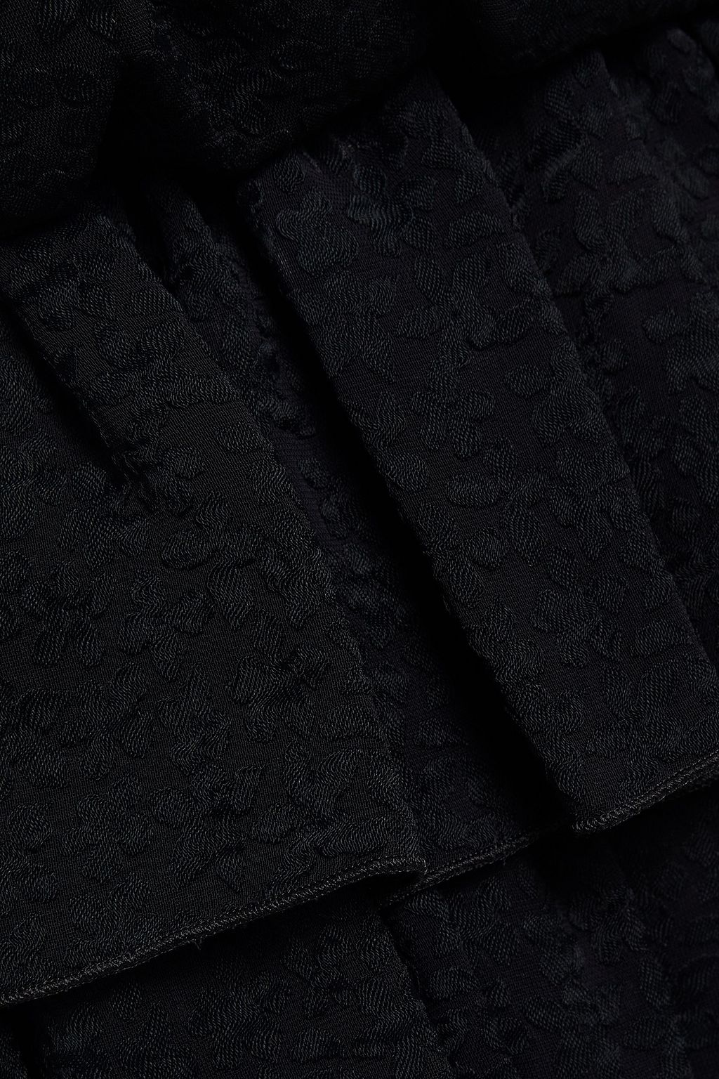 SAINT LAURENT Tiered jacquard mini dress