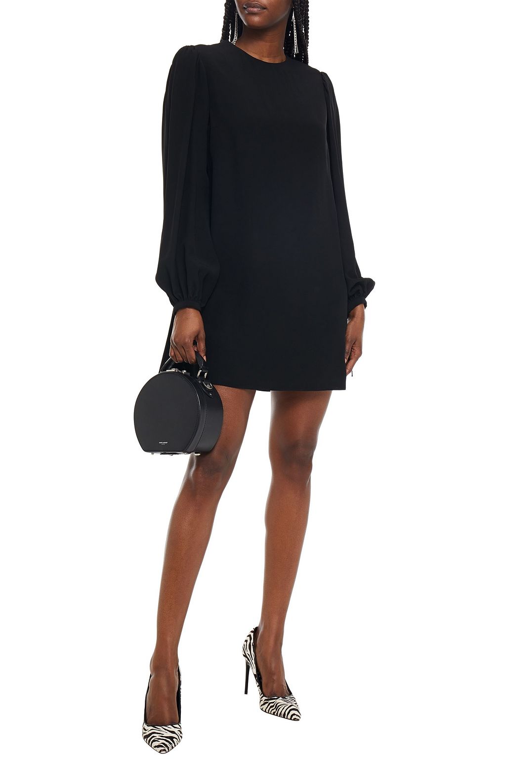 SAINT LAURENT Crepe mini dress