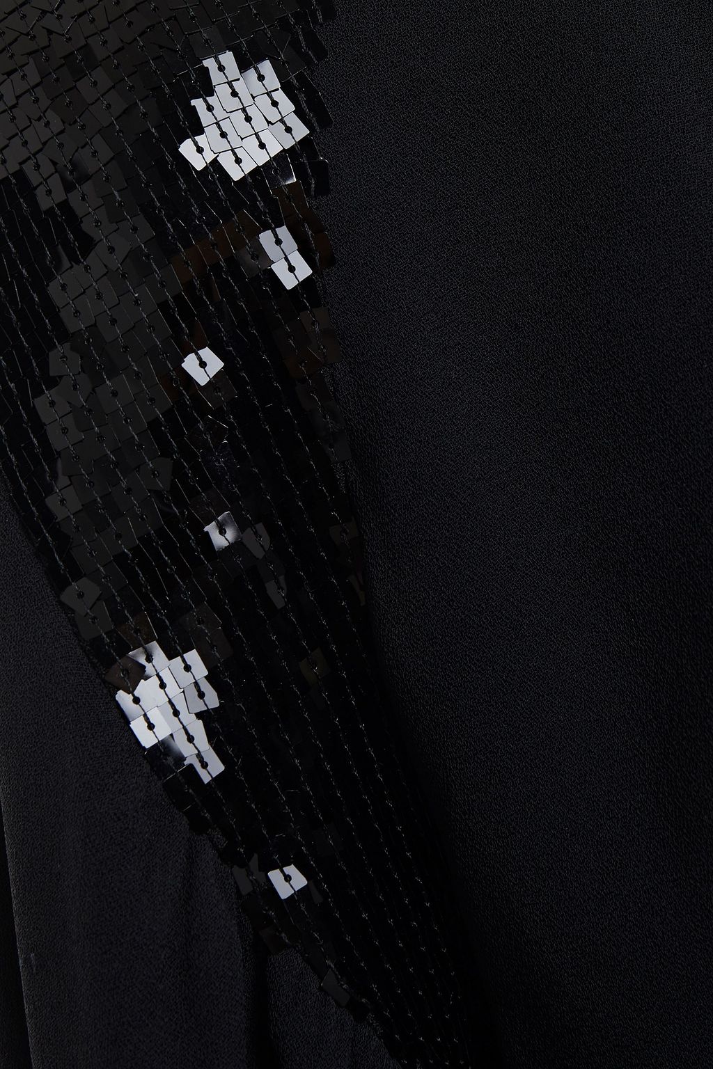 SAINT LAURENT Sequin-embellished gathered crepe mini dress