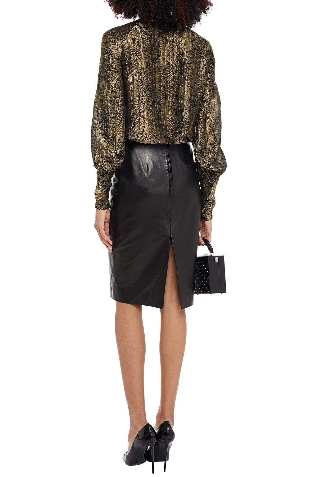 SAINT LAURENT Leather pencil skirt