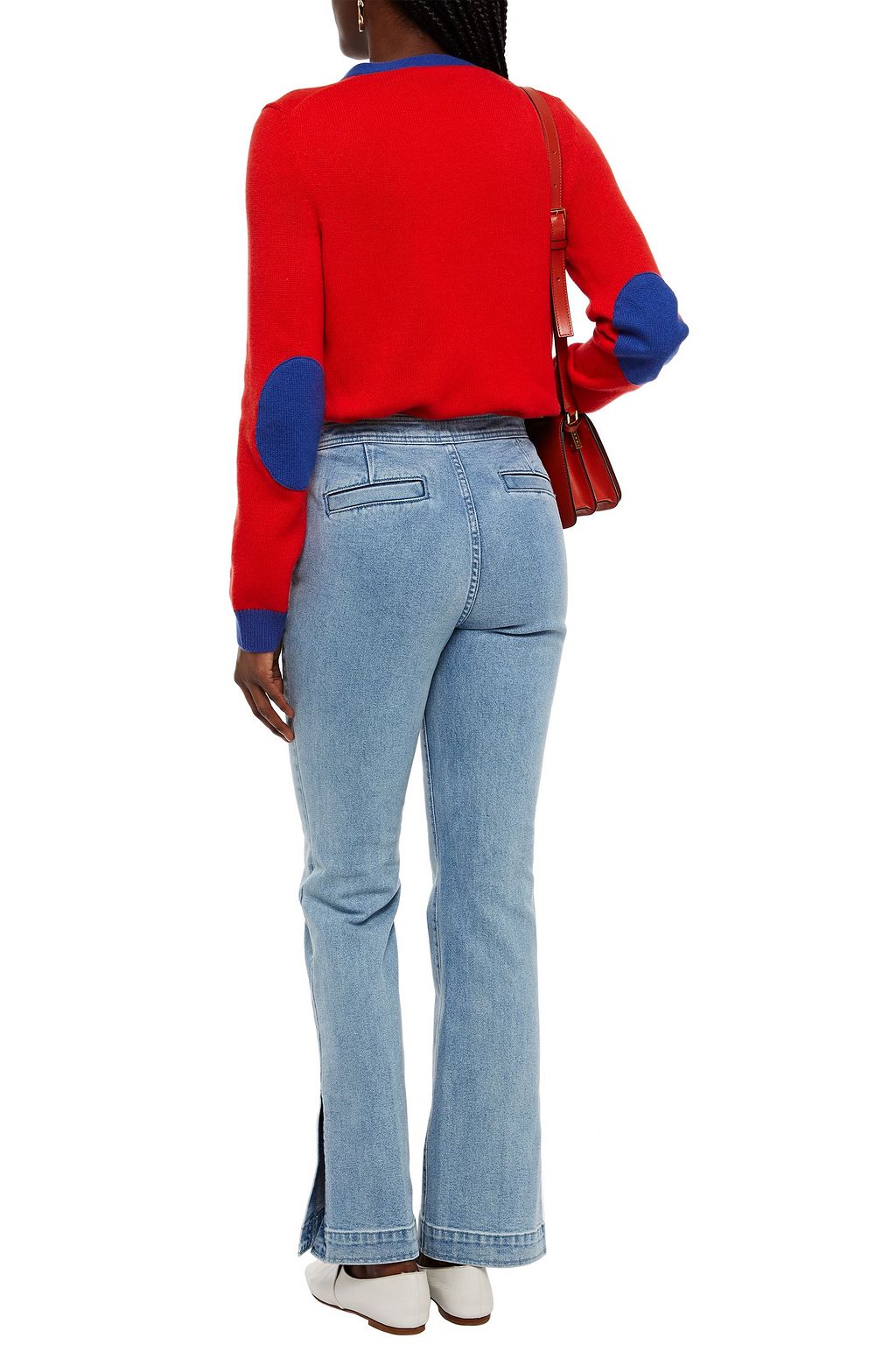 TORY BURCH Faded high-rise flared jeans