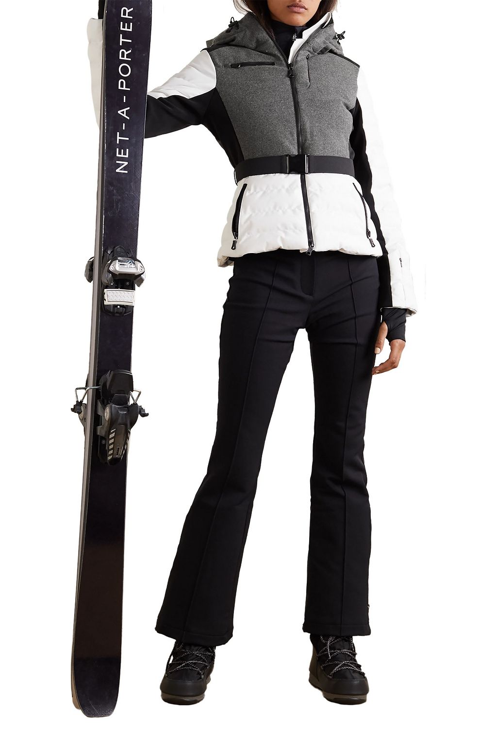 ERIN SNOW Kat color-block quilted merino wool-blend ski jacket