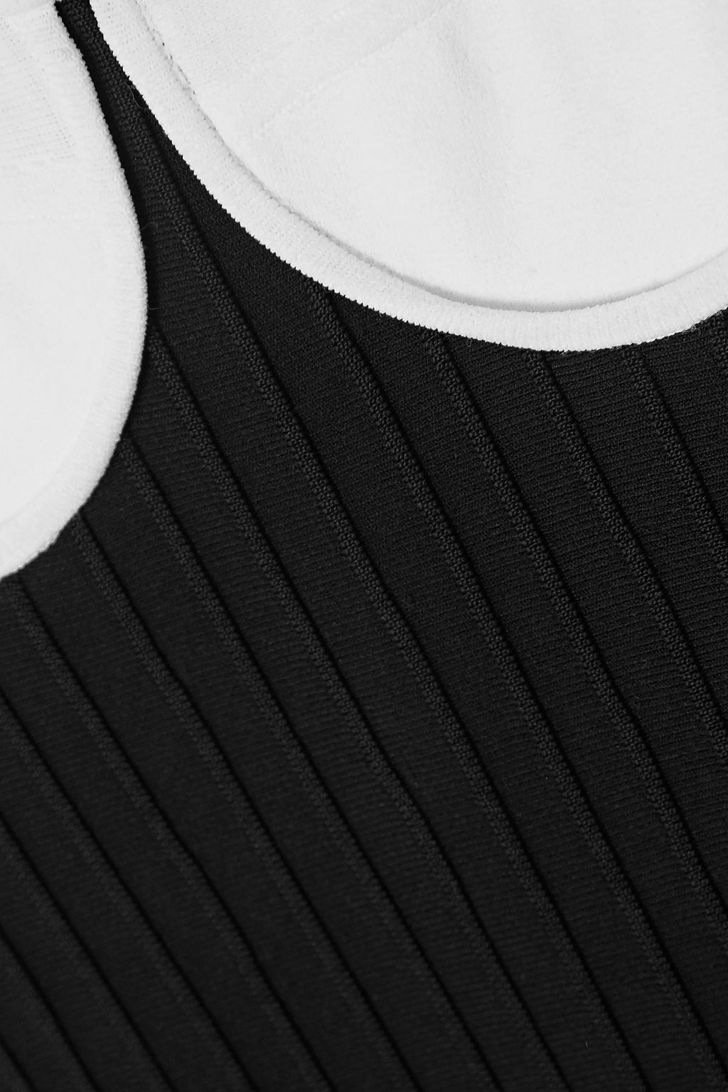 GAUCHERE Pandore two-tone crepe and ribbed-knit midi dress