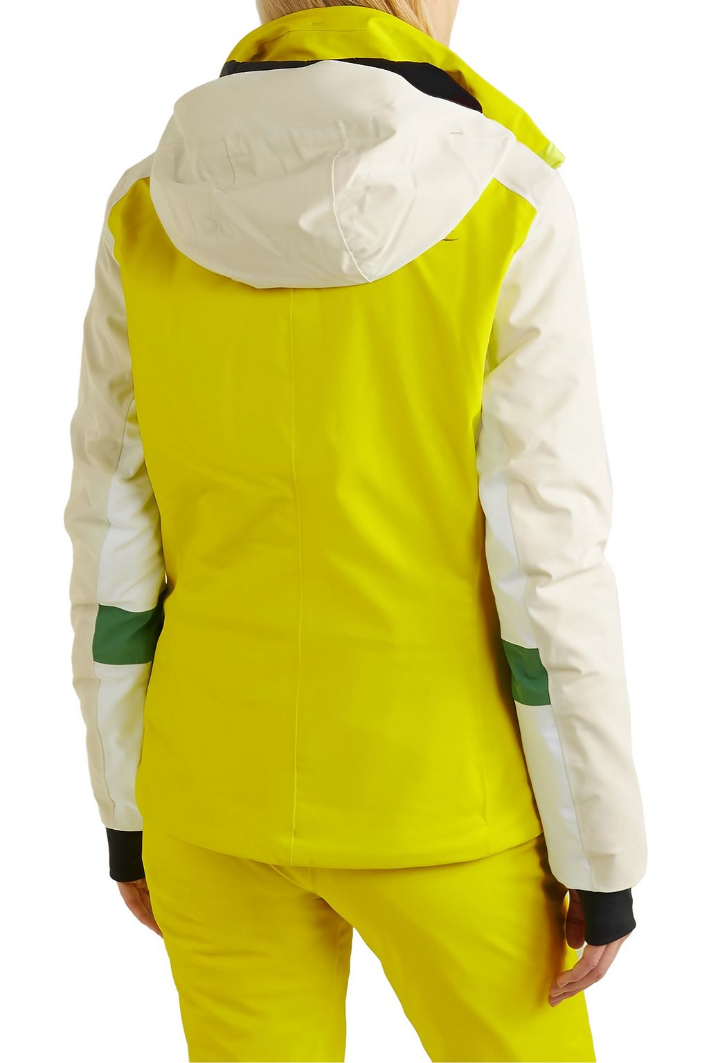 bright yellow ski jacket