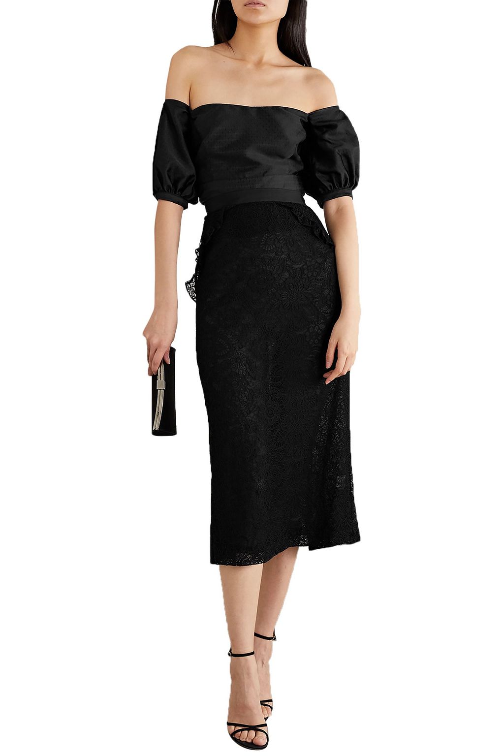 LAURA GARCIA Mila ruffled cotton-jacquard midi skirt