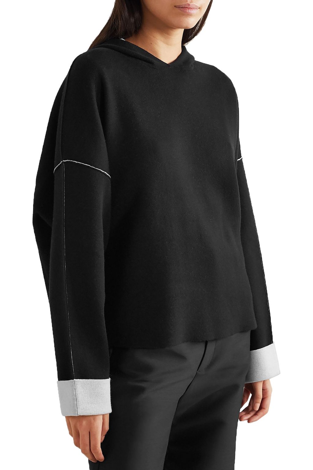 ATM ANTHONY THOMAS MELILLO Oversized two-tone cotton-blend hoodie