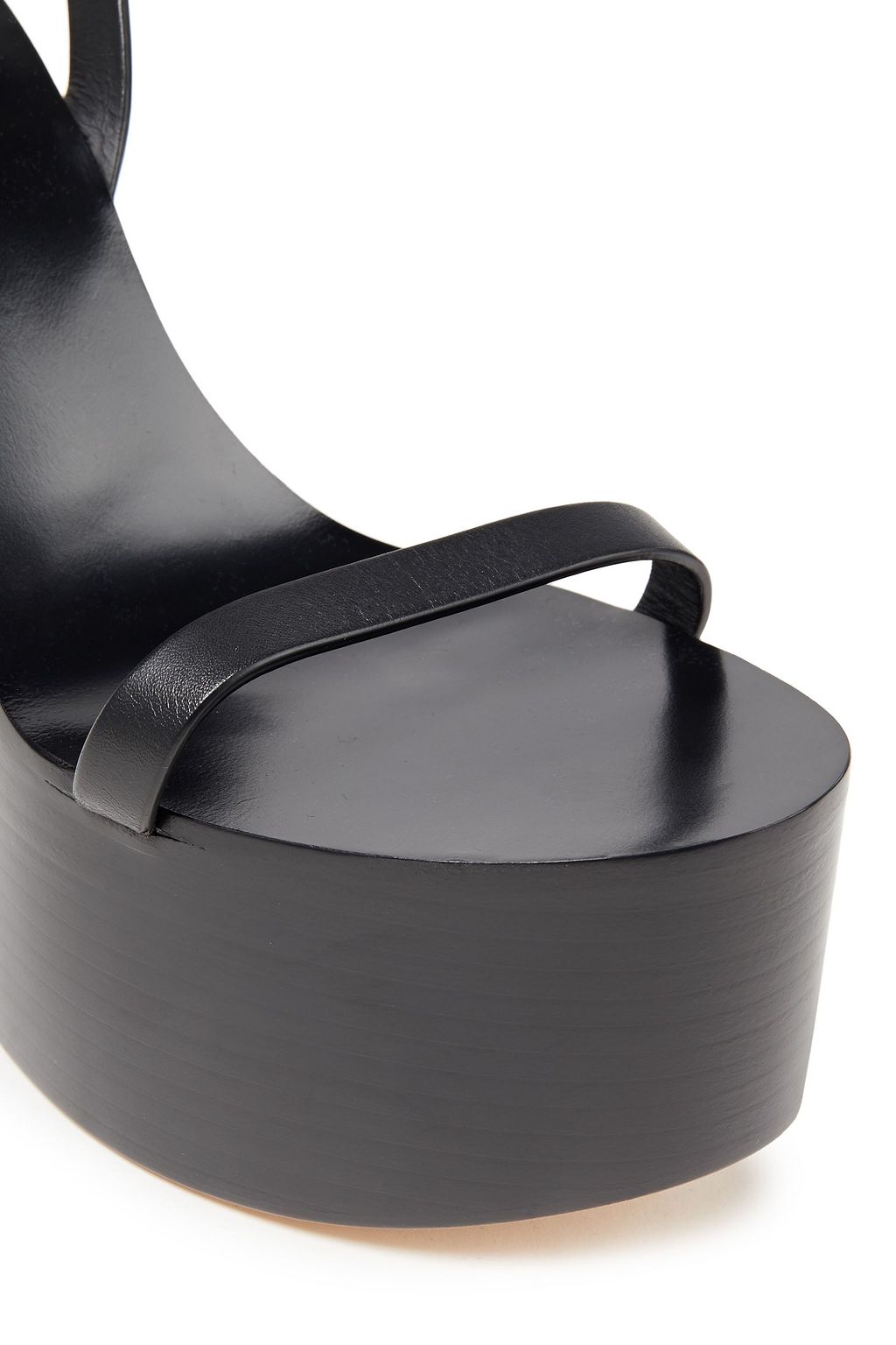 SAINT LAURENT Leather wedge sandals