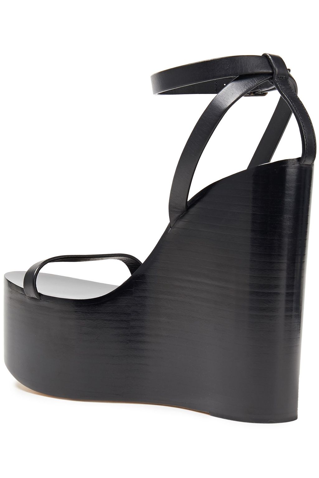 SAINT LAURENT Leather wedge sandals
