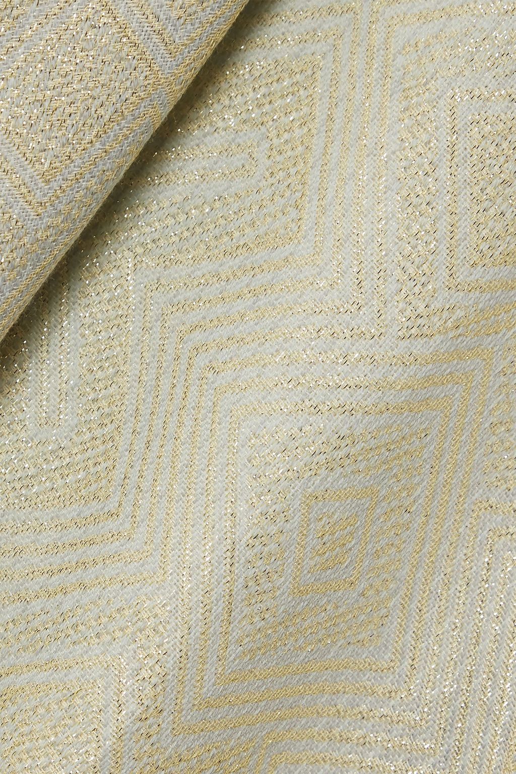 MISSONI Fringed metallic wool-blend jacquard poncho