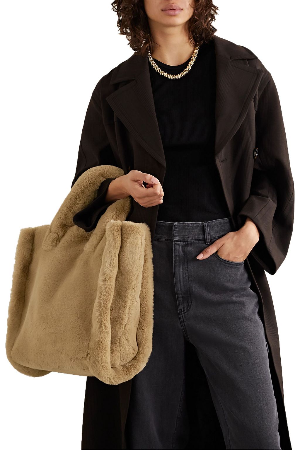 STAND STUDIO Lolita faux fur tote