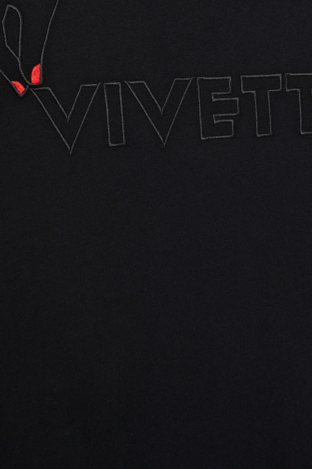 VIVETTA Embroidered cotton-jersey T-shirt