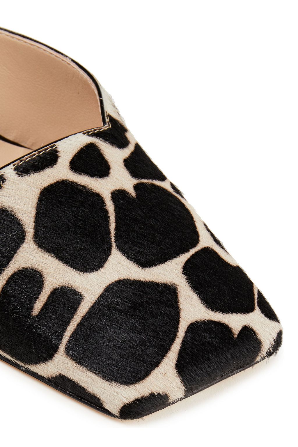 WANDLER Elisa leather-trimmed printed calf hair pumps
