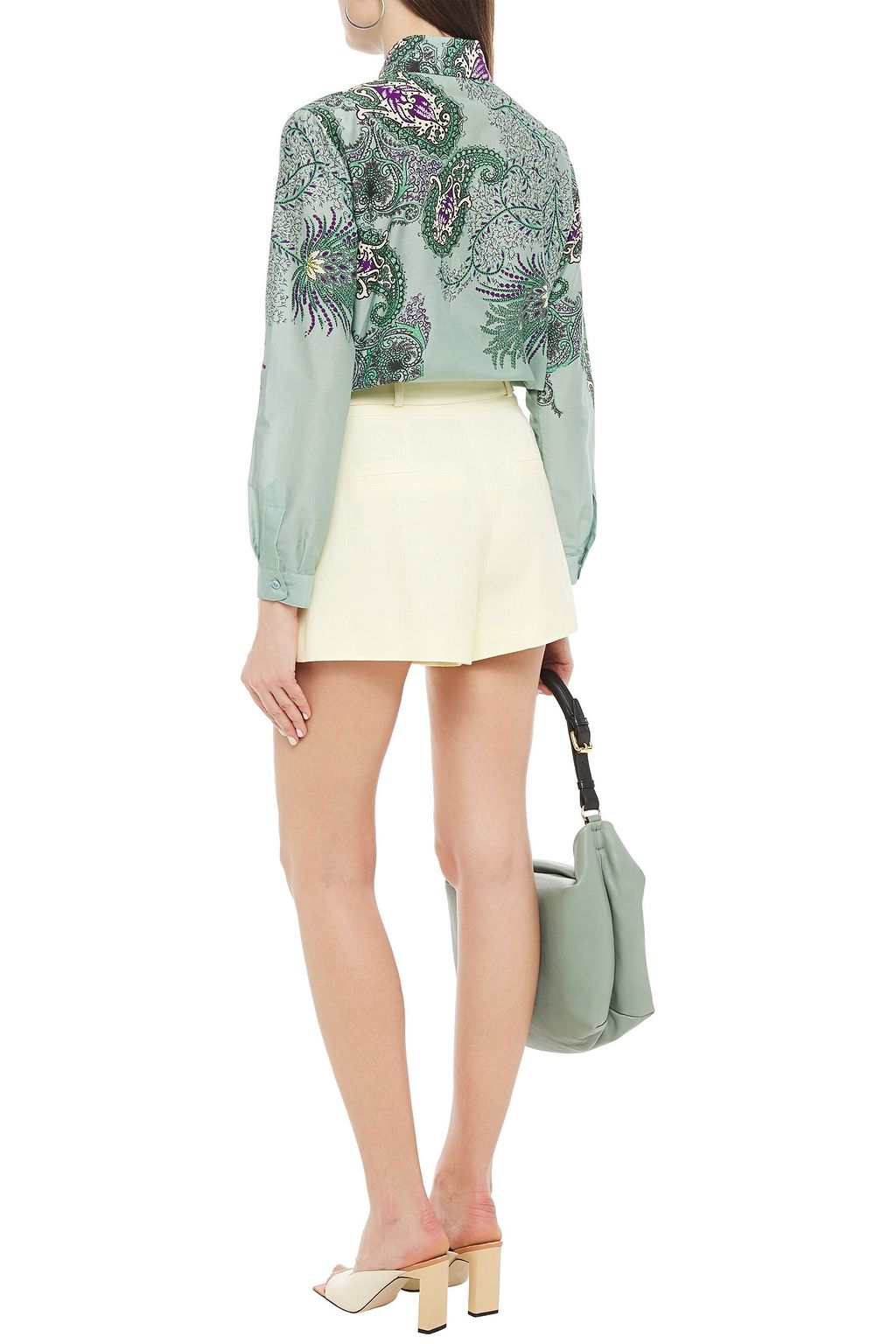 ETRO Printed silk and cotton-blend voile shirt