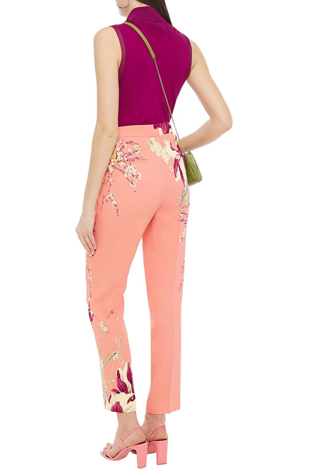 ETRO Floral-print crepe slim-leg pants