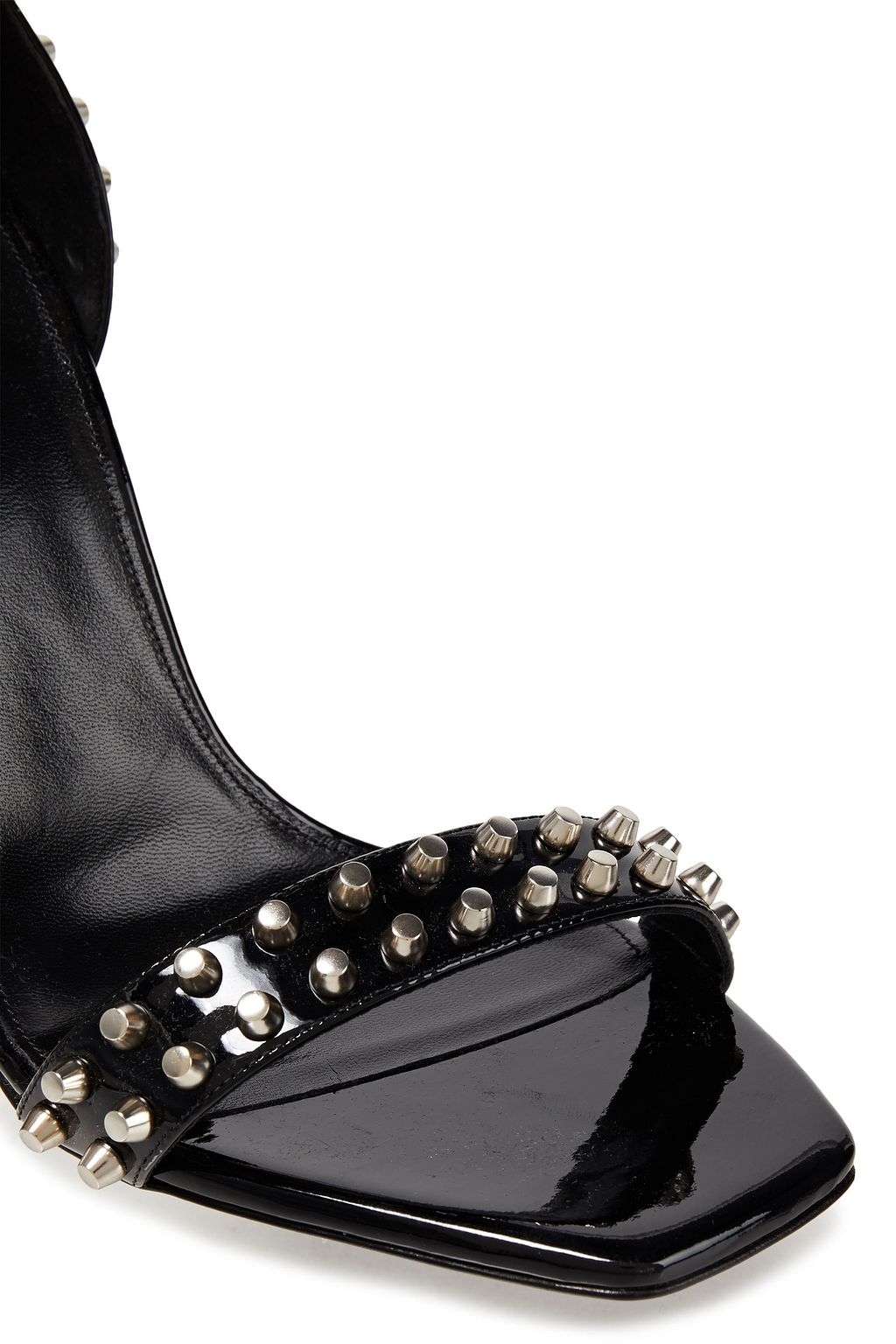 SAINT LAURENT Studded patent-leather sandals