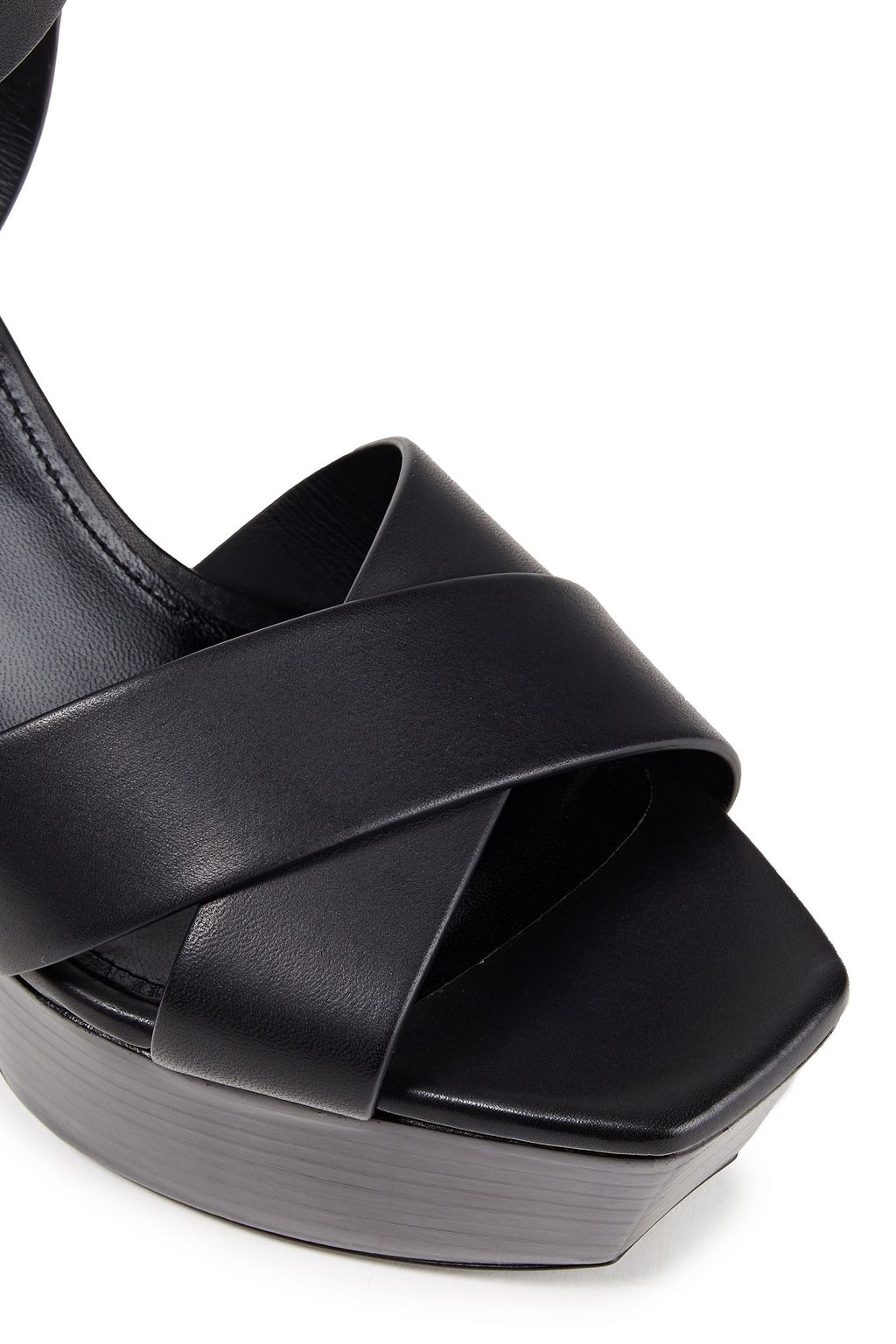 SAINT LAURENT Studded leather platform sandals