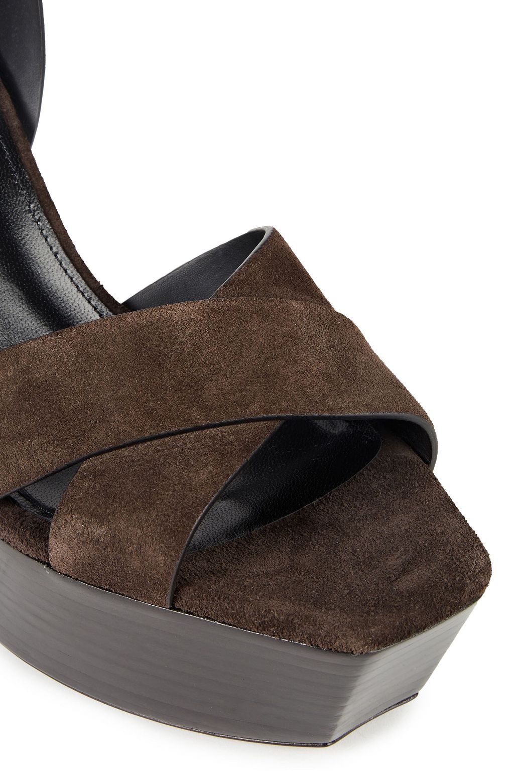 SAINT LAURENT Suede platform sandals