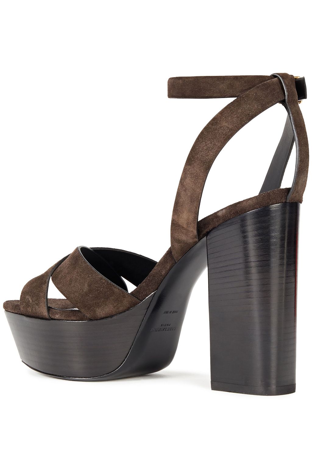 SAINT LAURENT Suede platform sandals