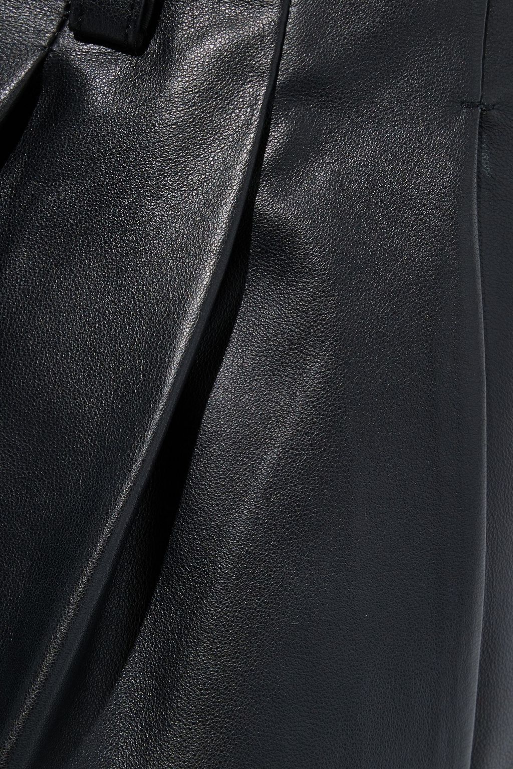 ALICE + OLIVIA Eloise leather and wool-blend twill wide-leg pants
