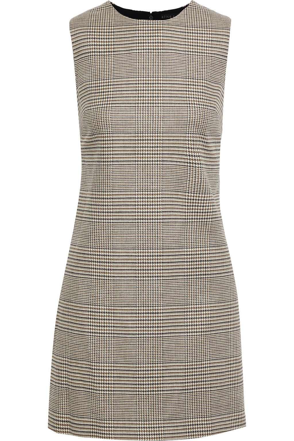 ALICE + OLIVIA Coley Prince of Wales checked woven mini dress | THE OUTNET