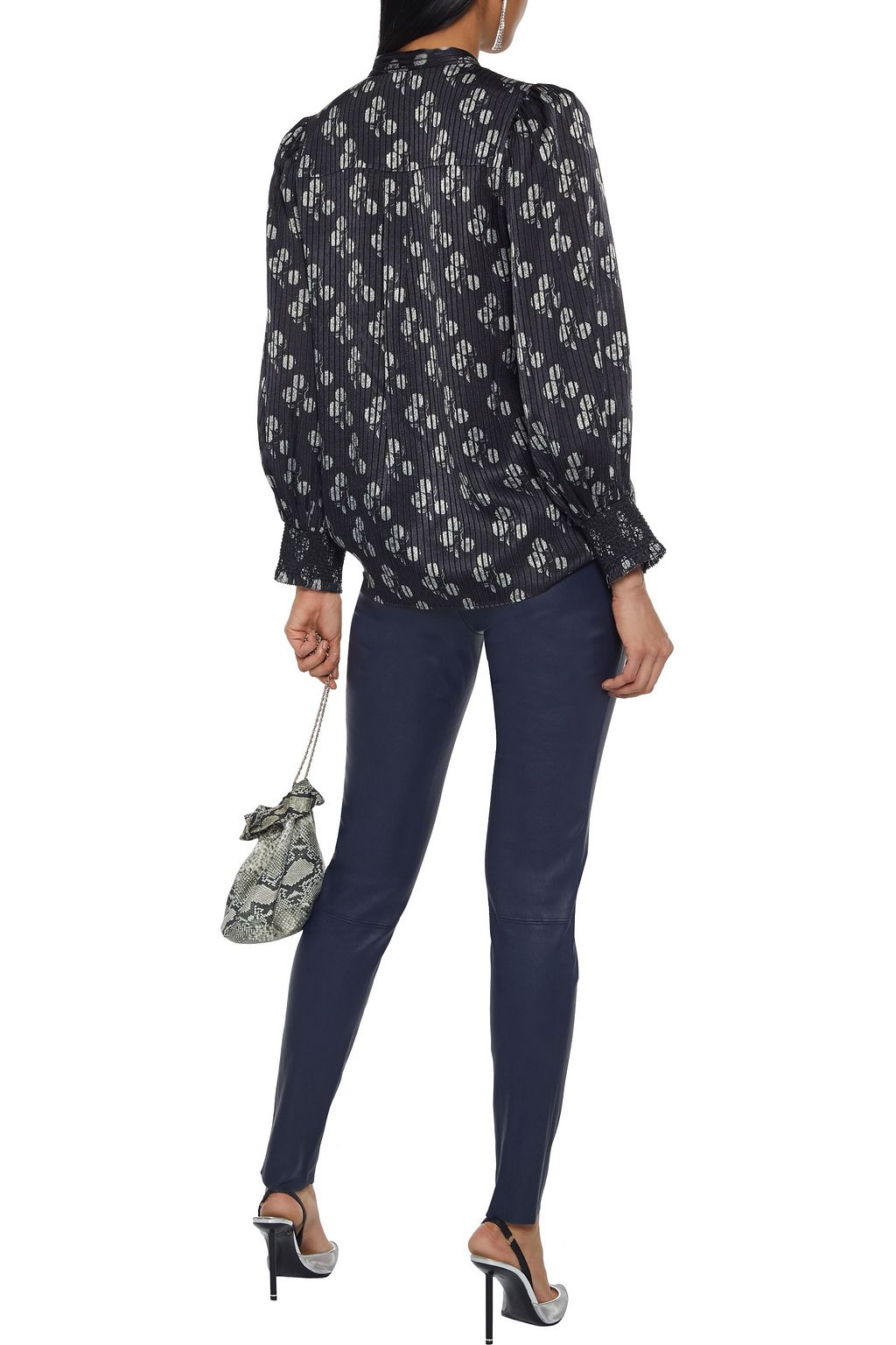 ALICE + OLIVIA Sheila floral-print burnout crepe de chine blouse