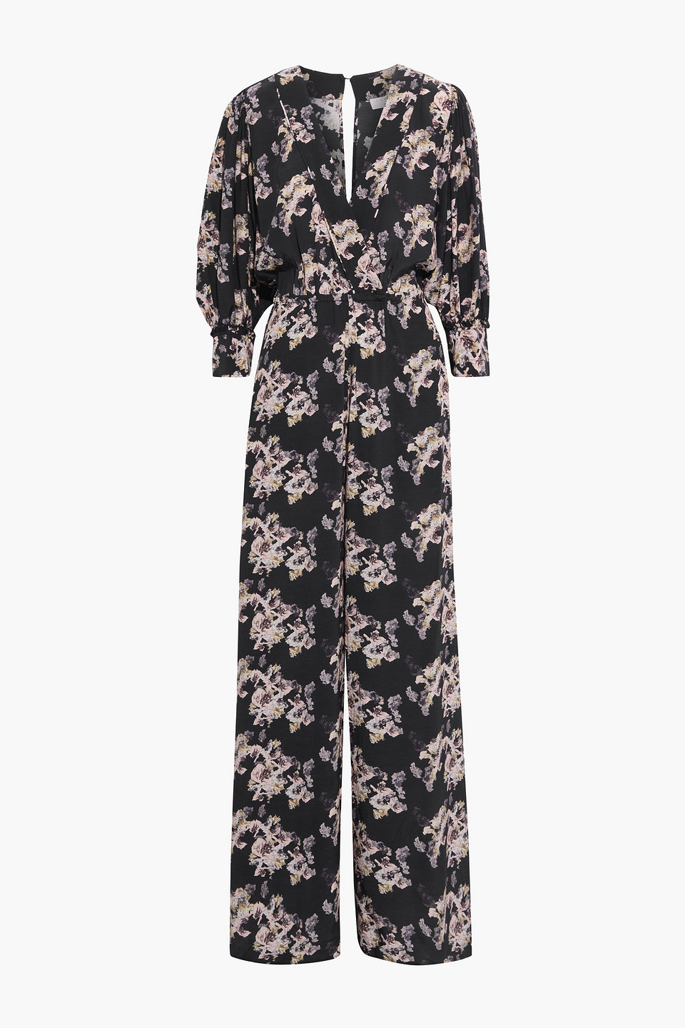 Mexi floral-print crepe de chine wide-leg jumpsuit