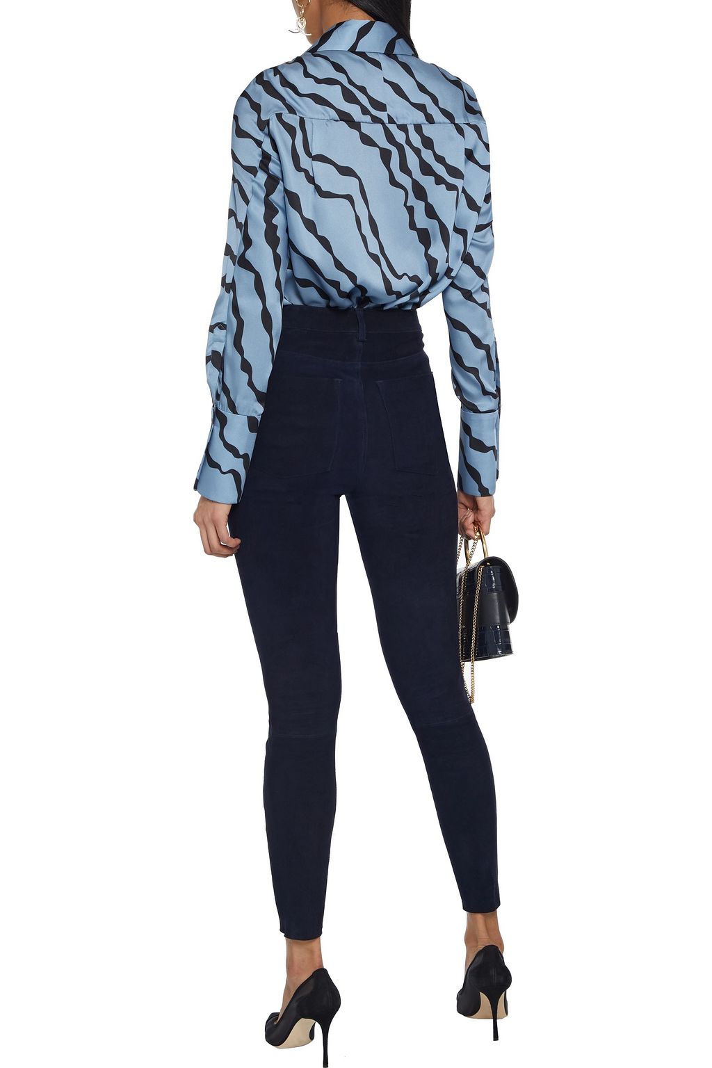 ALICE + OLIVIA Mikah stretch-suede skinny pants