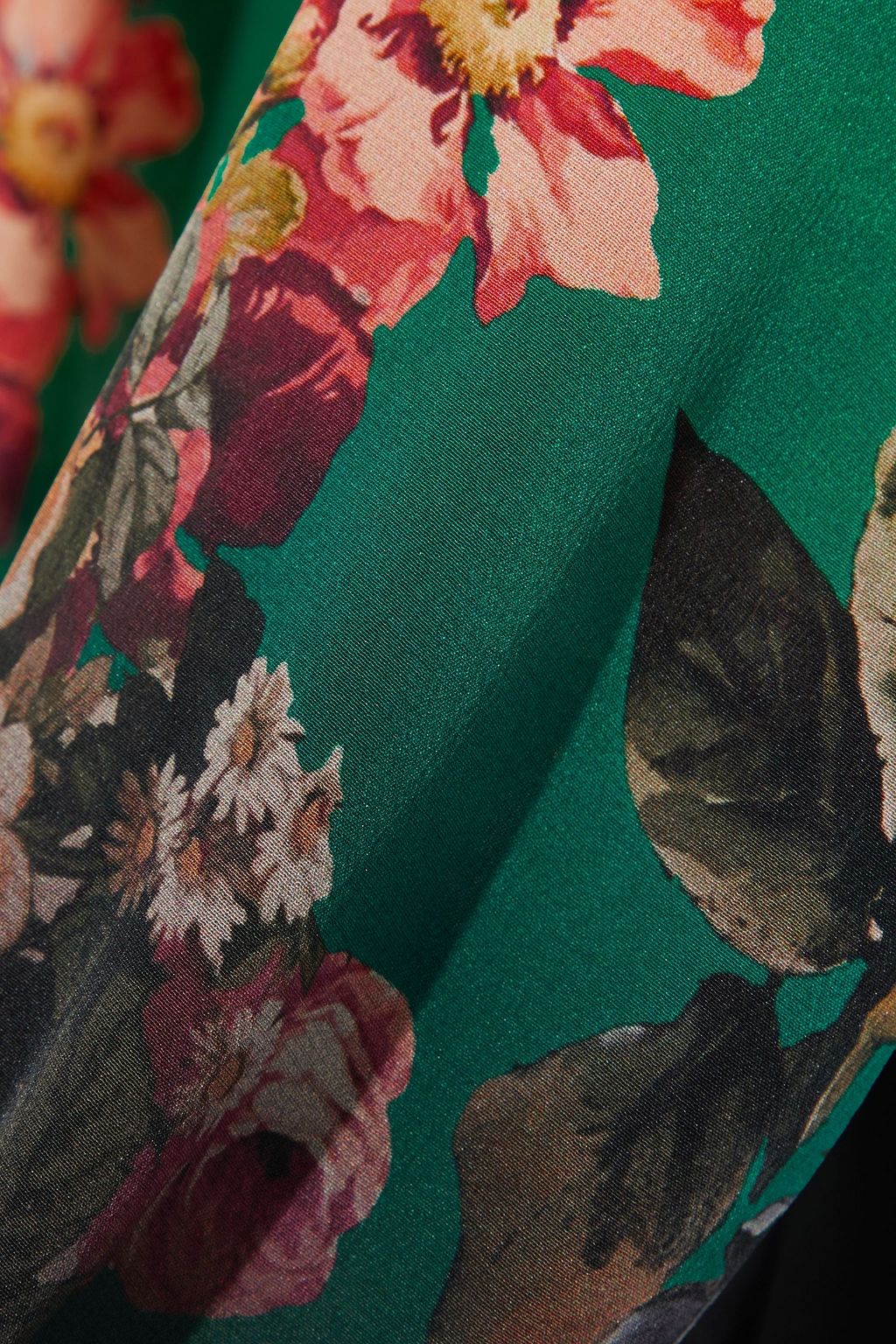 ALICE + OLIVIA Eloise floral-print dégradé silk crepe de chine shirt