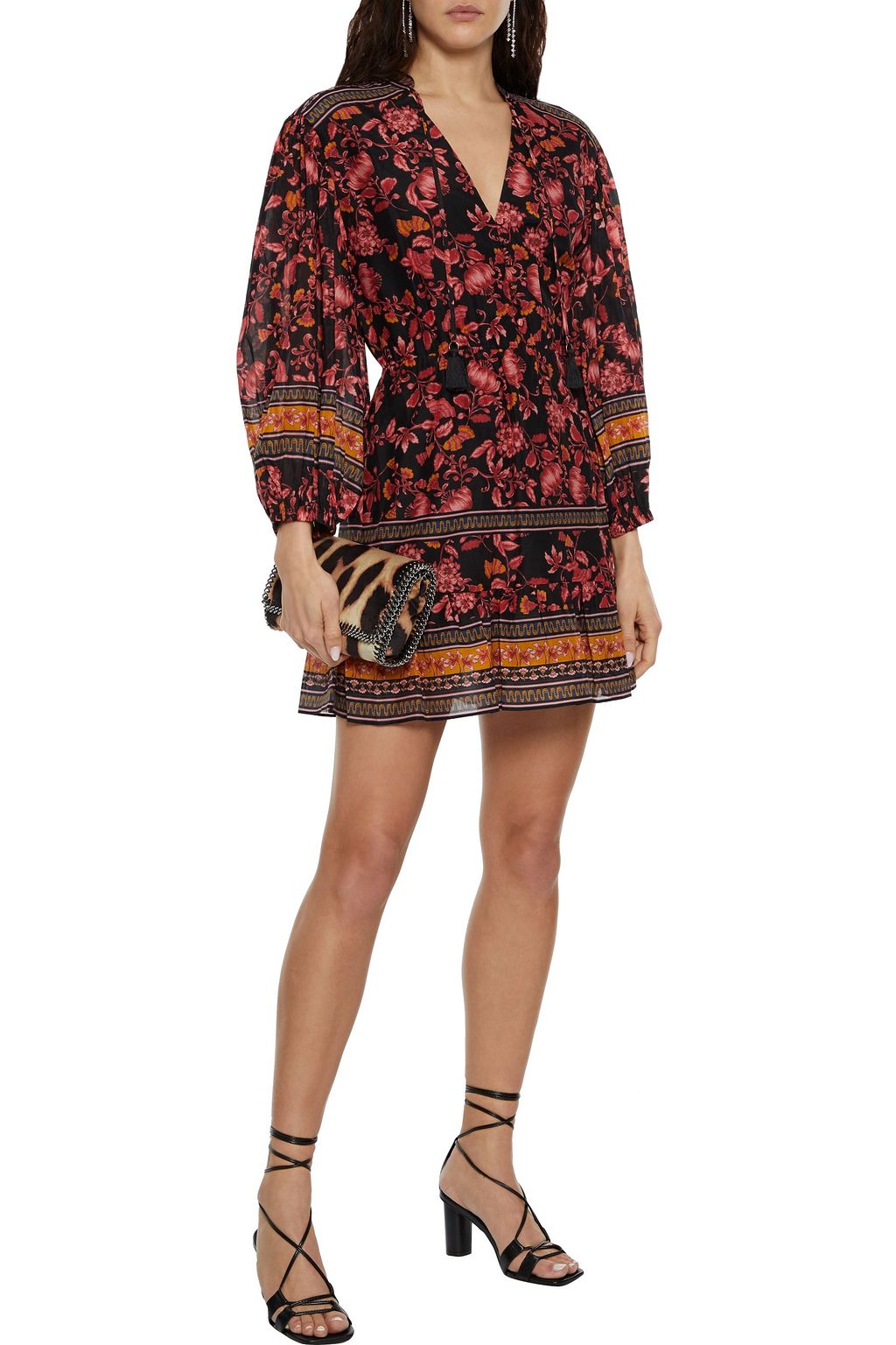 ALICE + OLIVIA Sedona floral-print cotton and silk-blend voile mini dress