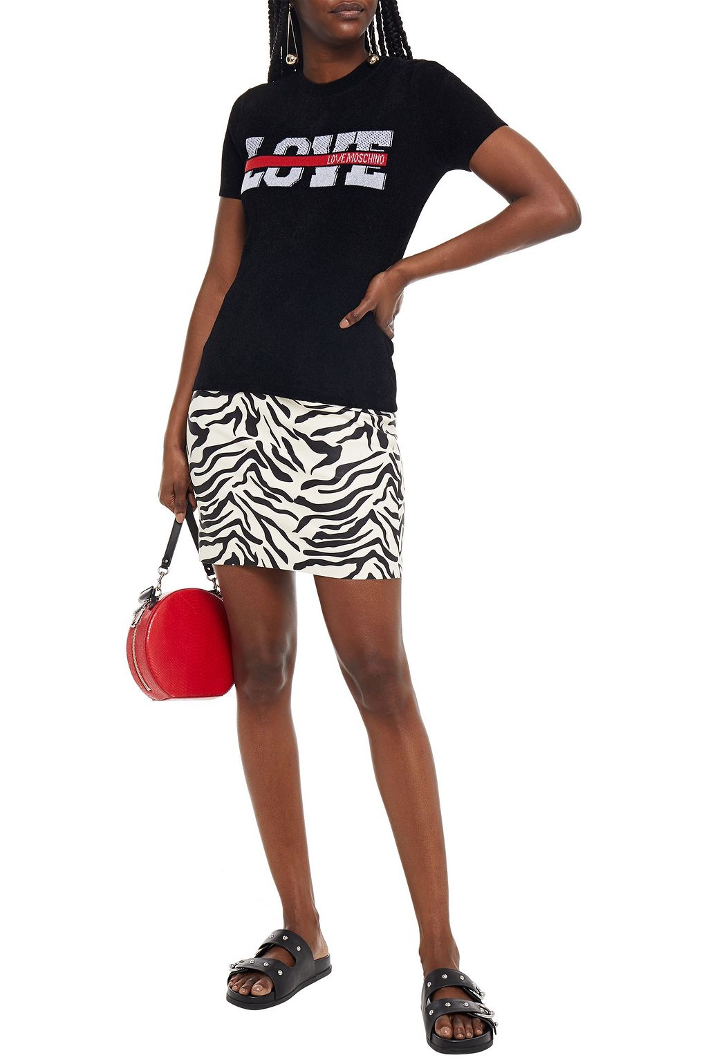 LOVE MOSCHINO Intarsia chenille top