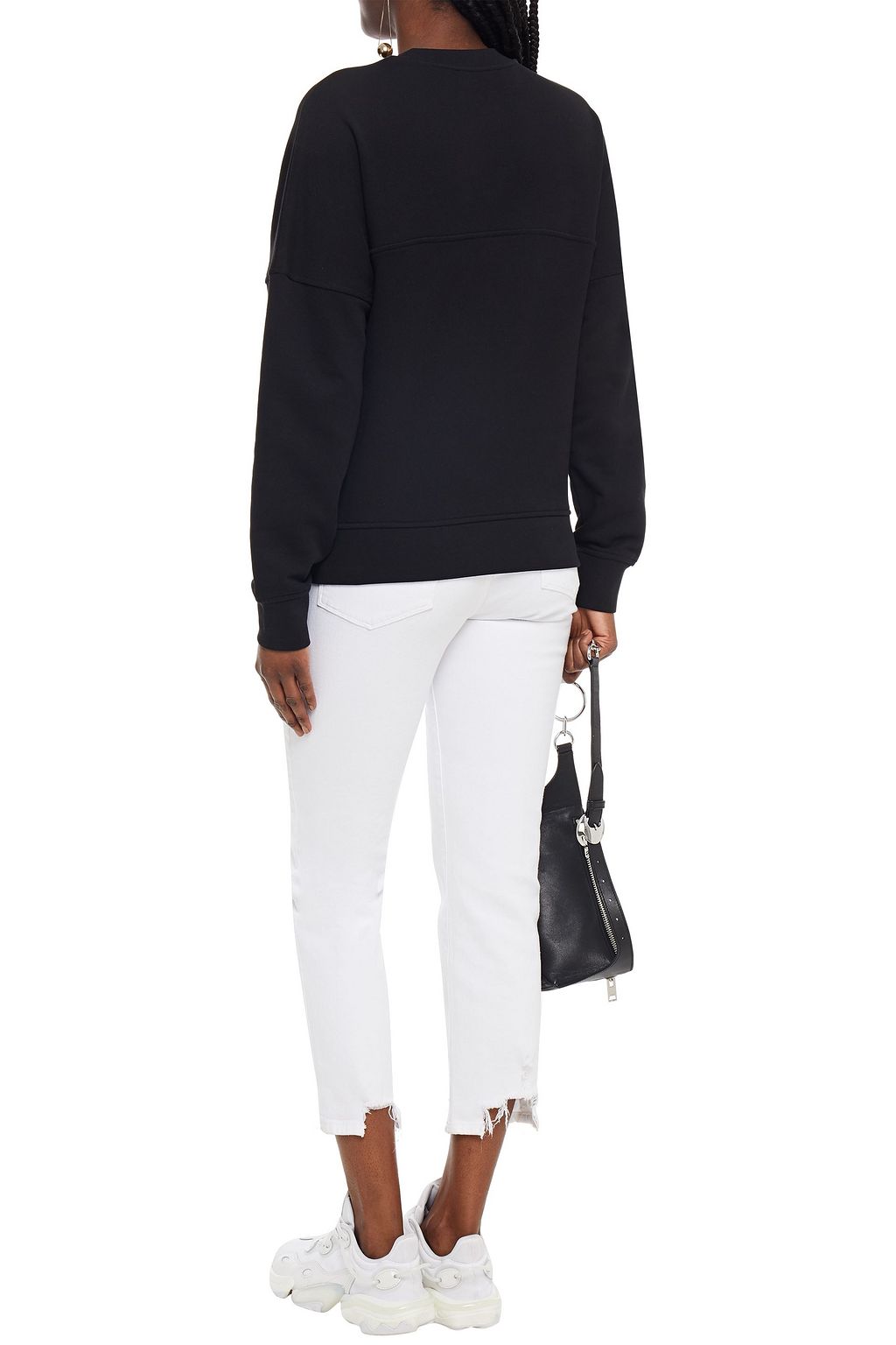 LOVE MOSCHINO Printed French cotton-terry sweatshirt
