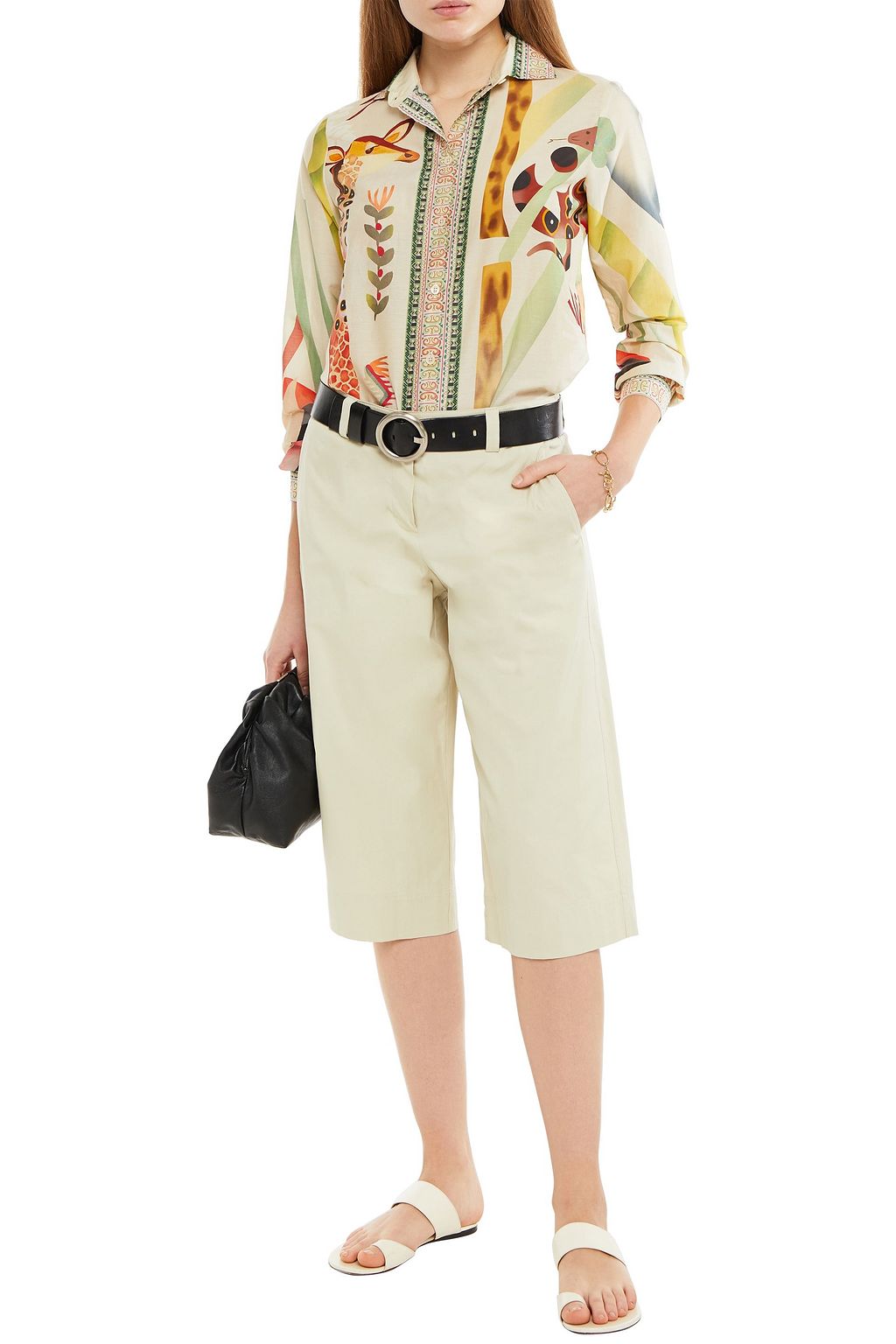 ETRO Boyfit printed silk and cotton-blend shirt