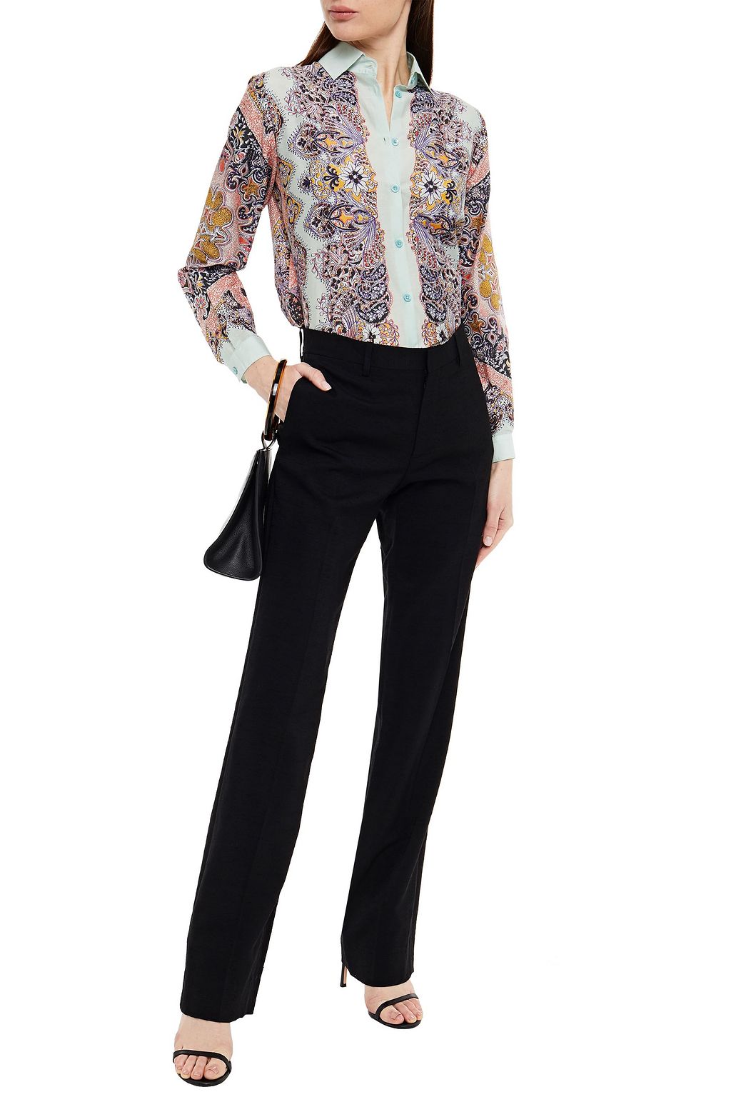 ETRO Printed silk and cotton-blend shirt